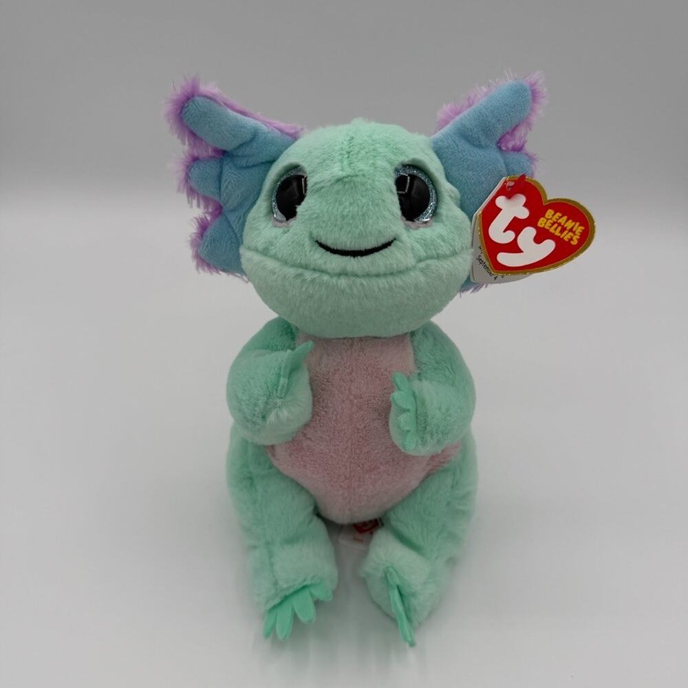 Ty Beanie Baby Bellies - ALEX the Pastel Axolotl (6 inch) Stuffed Plush Toy NWT